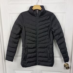 32 Degrees Puffer Jacket Small Womens Black Lightweight Tapered Fit Pockets